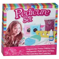 Zestaw do pedicure z brokatem i akcesoriami, komplet 8-częściowy