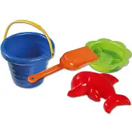 Zestaw do piaskownicy z falistym wiaderkiem 4-częściowy - D-Toys