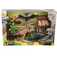Zestaw do zabawy z dinozaurami z różnymi akcesoriami