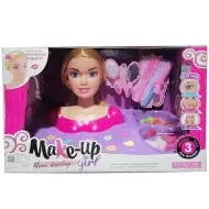 Zestaw do zabawy z głową lalki do stylizacji Make Up.