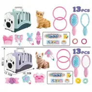 Zestaw do zabawy z transporterem dla zwierząt Cute Pet z kotkiem, dostępny w dwóch wersjach