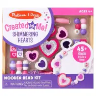 Zestaw drewnianych koralików „Błyszczące serca” – Melissa &amp; Doug