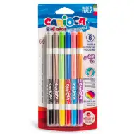 Zestaw dwukolorowych flamasterów 6 sztuk - Carioca