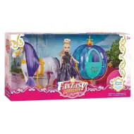 Zestaw fantastycznej magicznej karety z dyni z koniem i lalką
