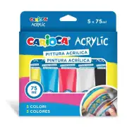 Zestaw farb akrylowych Acrylic 5x75ml - Carioca
