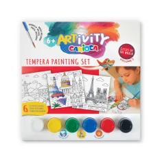 Zestaw farb temperowych ARTivity 6 x 10 ml - Europa - Carioca