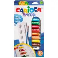 Zestaw farb temperowych w tubkach 12x10ml - Carioca