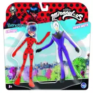 Zestaw figurek Bend-ems Miraculous, 2 sztuki, Biedronka kontra Władca Ciem