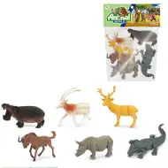 Zestaw figurek zwierząt świata 6 sztuk, 12 cm