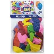 Zestaw kolorowych balonów imprezowych 24 cm, 50 sztuk