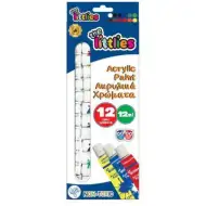 Zestaw kolorowych farb akrylowych 12ml, 12 sztuk