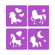 Zestaw kredy chodnikowej Dream Horse z szablonem jednorożca zdjęcie 2