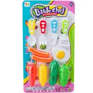 Zestaw kuchenny Little Chef z warzywami i sztućcami