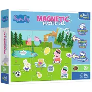 Zestaw magnetycznych puzzli Świnka Peppa z akcesoriami - Trefl