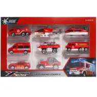 Zestaw małych wozów strażackich X-Fireproof 8 sztuk