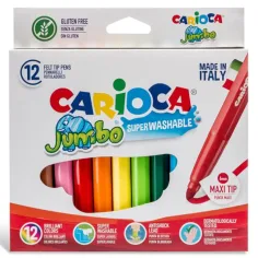 Zestaw markerów Jumbo 12 sztuk - Carioca zdjęcie 2