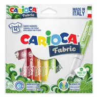 Zestaw markerów tekstylnych 12 sztuk - Carioca