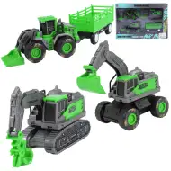 Zestaw maszyn roboczych Simulation Vehicle 3 sztuki z zabłoconymi kołami