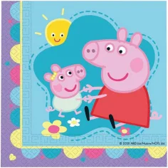 Zestaw papierowych serwetek Świnka Peppa - 2-warstwowe, 33 x 33 cm, 20 szt.