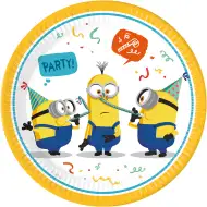Zestaw papierowych talerzyków z Minionkami, 8 sztuk