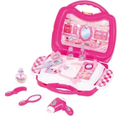 Zestaw piękności Pretty Princess różowy w przenośnej torbie z akcesoriami. zdjęcie 2