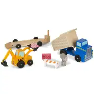 Zestaw pojazdów drewnianych maszyn budowlanych - Melissa &amp; Doug