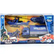 Zestaw policyjny Rescue Team z motocyklem