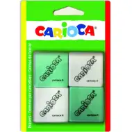 Zestaw prostokątnych gumek do mazania w dwóch kolorach, 4 sztuki - Carioca