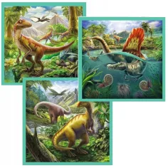 Zestaw puzzli 3 w 1 z dinozaurami - Trefl zdjęcie 2