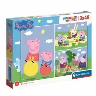 Zestaw puzzli 3x48 sztuk Peppa Pig - Clementoni