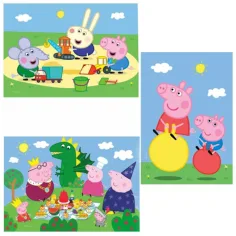 Zestaw puzzli 3x48 sztuk Peppa Pig - Clementoni zdjęcie 2