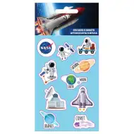Zestaw samoprzylepnych naklejek NASA, 5 sztuk na arkuszu 8x12 cm
