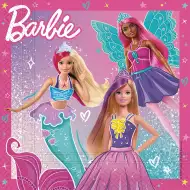 Zestaw serwetek papierowych Barbie – 2-warstwowe, 33x33 cm, 20 sztuk