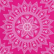 Zestaw serwetek papierowych Mandala fuksja-biały – 2-warstwowe, 33x33 cm, 20 sztuk.