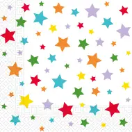 Zestaw serwetek papierowych w gwiazdki – 2-warstwowe, 33x33 cm, 20 sztuk