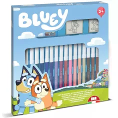 Zestaw stempelków Bluey z flamastrami, 18 szt. - Multiprint