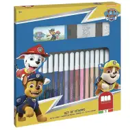 Zestaw stempli z 18 elementami z Psiego Patrolu z flamastrami - Multiprint