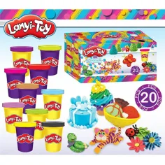 Zestaw wesołej plasteliny Lanyi-Toy z narzędziami do formowania zdjęcie 2