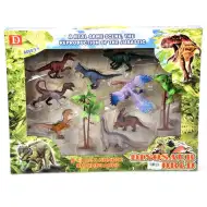 Zestaw zabawkowy z dinozaurami 8 sztuk z akcesoriami