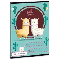 Zeszyt w linie Best Friends Lama, 32 kartki, format A5 (21-32).