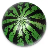 Zielono-czarna piłka gumowa arbuz 23 cm