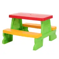Zielony stół piknikowy 70x79x47 cm