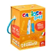 Zmywalne flamastry Baby 24 sztuki - Carioca