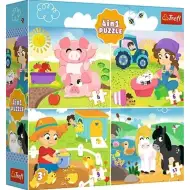 Życie na farmie 4 w 1 puzzle 12-9-6-4 szt. - Trefl