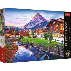 Alpejskie miasteczko w Szwajcarii 1000 elementów premium puzzle - Trefl zdjęcie 1