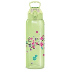 Ars Una: 3D Snow Flower zielony w kwiaty bidon bez BPA 700 ml