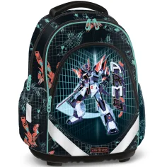 Ars Una: A.R.M.S. anatomiczny plecak szkolny z wzorem robota, 33×43×22 cm