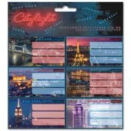 Ars Una: Citylight pakiet etykiet na zeszyty, 3x6 sztuk