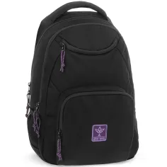 Ars Una: Dziewczęcy czarny-fioletowy plecak Cordura AU-6 34x45x26cm