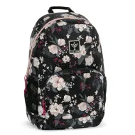 Ars Una: Flowery Black kwiecisty plecak szkolny AU-14, 32x51x25 cm
